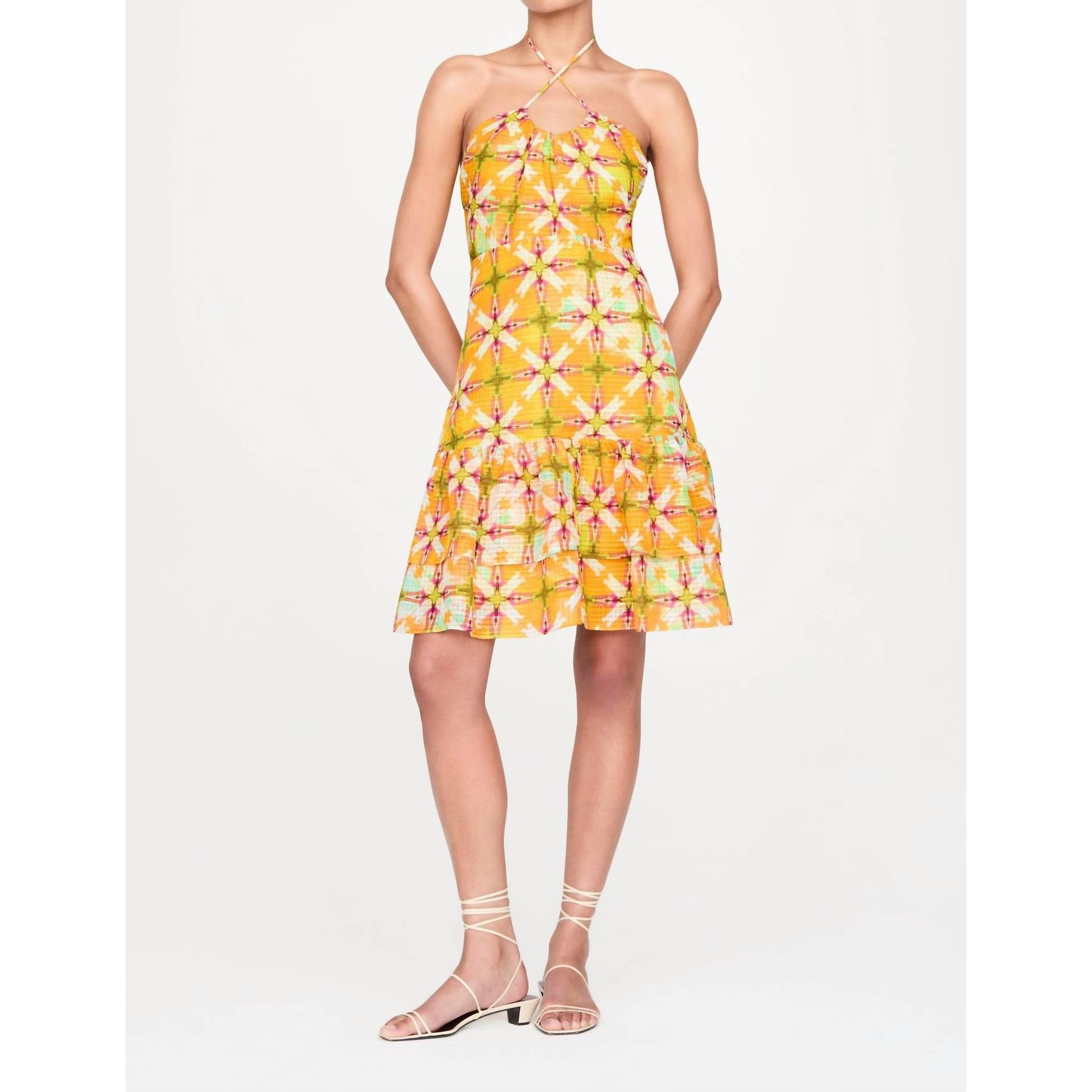 New Marie Oliver Alisa Mini Dress In Papaya